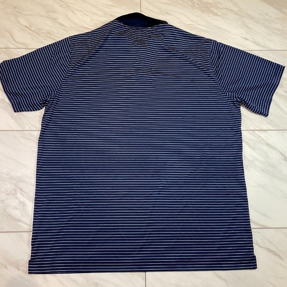 Nike Dri Fit Penn State Nittany Lions Golf Polo Blue White Stripe 2XL XXL - Picture 3 of 6
